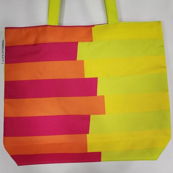 NEW Clinique DonaldX Collaboration Neon Color Handled Reusable Tote Shopping Bag - Picture 3 of 10
